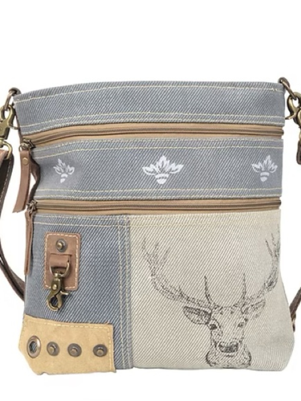 SKU: 55532 CLEA RAY
Deer And Mixed Fabrics Shoulder/Crossbody Bag NWT